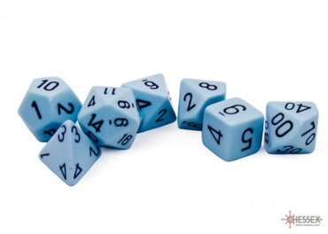 Chessex Polyhedral 7-Die Set Opaque Pastel Blue/Black