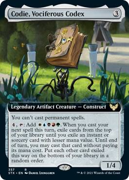 Codie Vociferous Codex Extended Art (Strixhaven: School of Mages) 