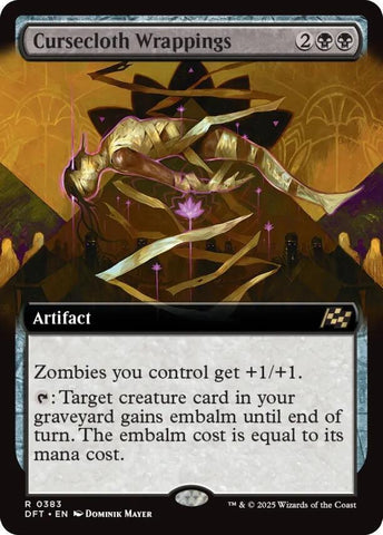 Cursecloth Wrappings 383/291 (Aetherdrift)  - Extended Art Foil