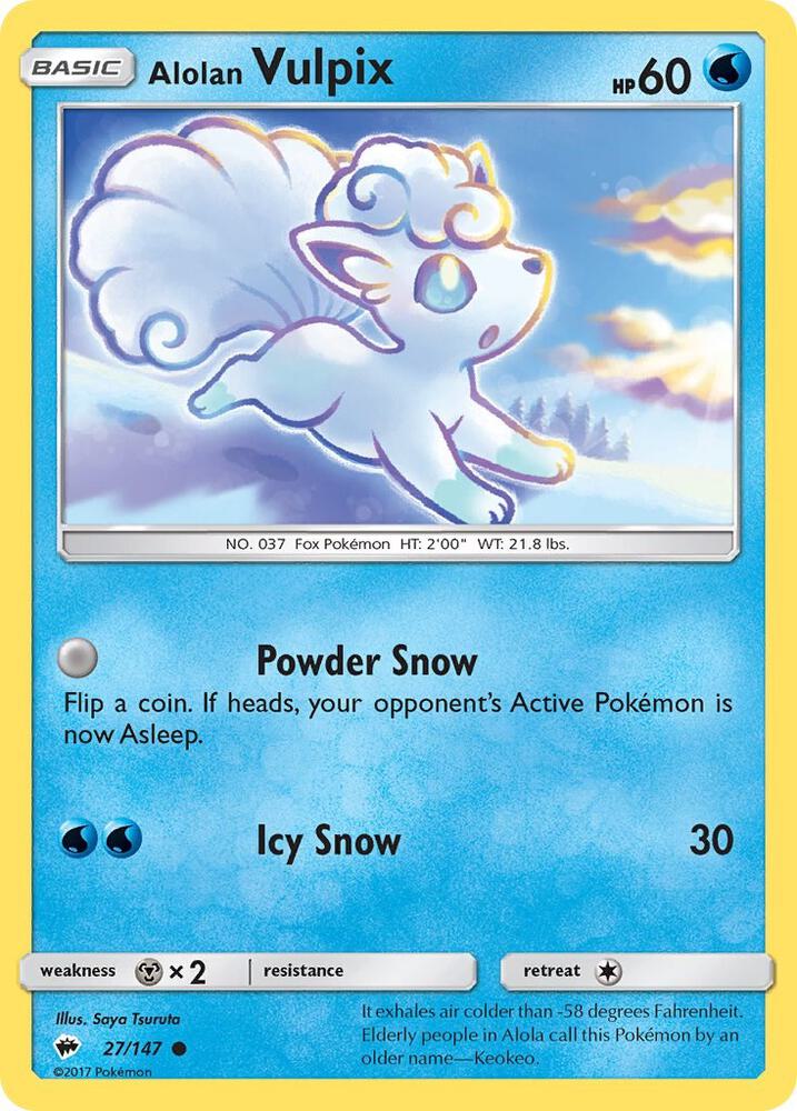 Alolan Vulpix 27/147 (SM - Burning Shadows) 