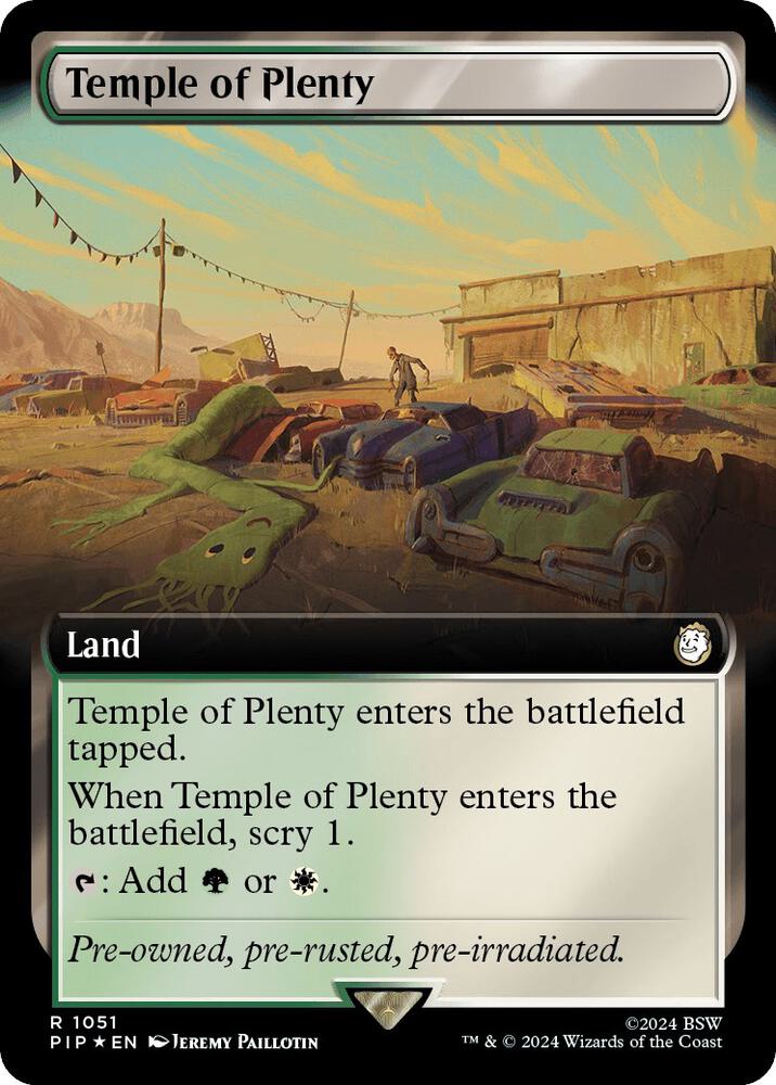 Temple of Plenty Extended Art Surge Foil (Universes Beyond: Fallout)  - Foil