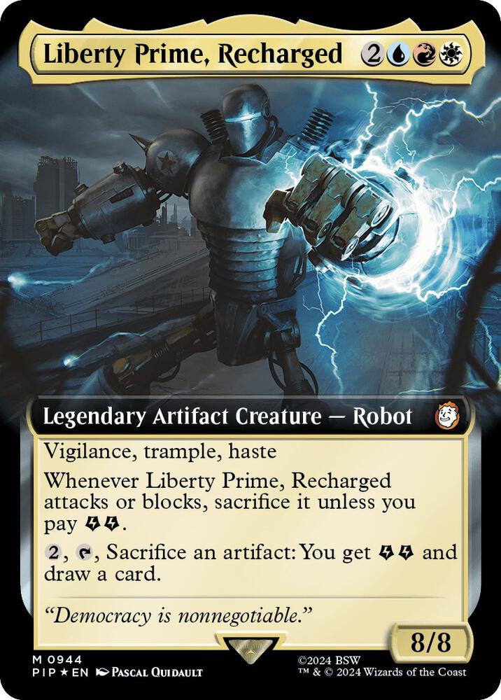 Liberty Prime Recharged Extended Art Surge Foil (Universes Beyond: Fallout)  - Foil