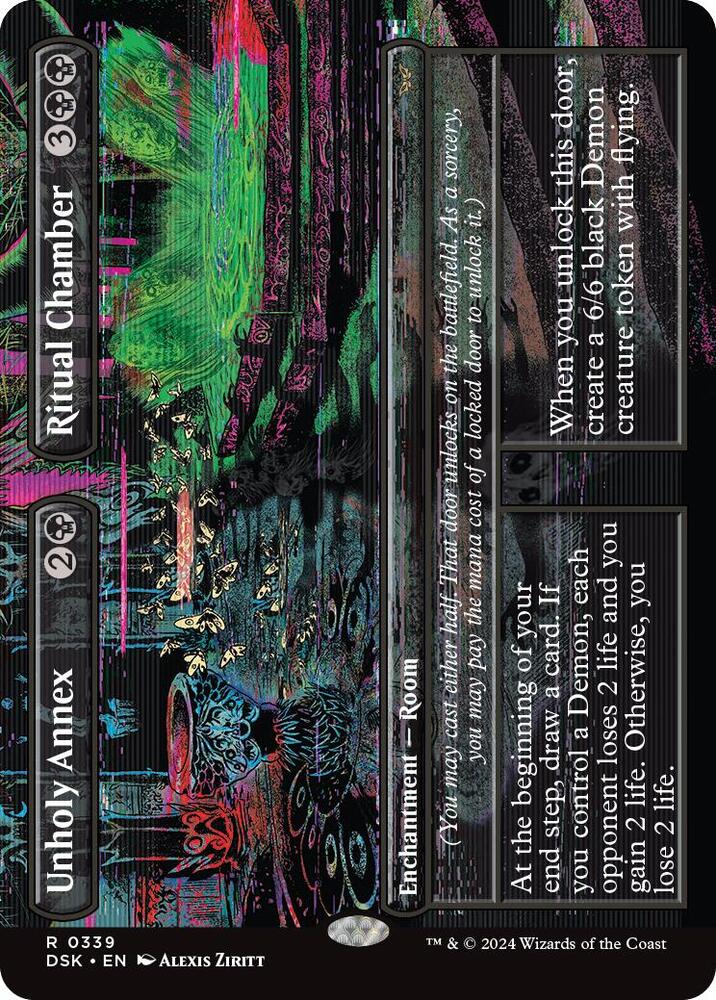 Unholy Annex Ritual Chamber Borderless (Duskmourn: House of Horror)  - Foil