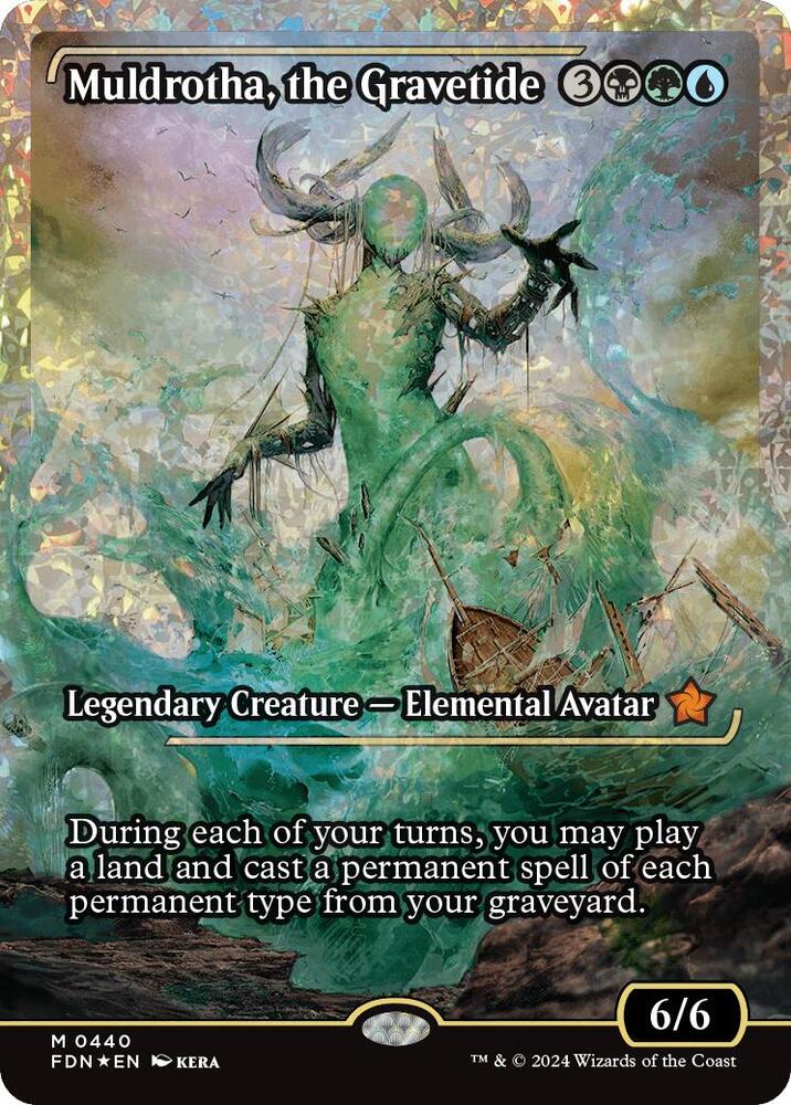 Muldrotha the Gravetide Showcase Fracture Foil (Foundations)  - Foil