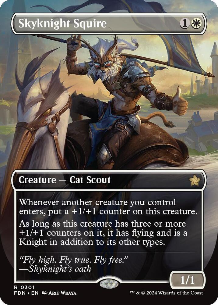 Skyknight Squire Borderless (Foundations)  - Foil