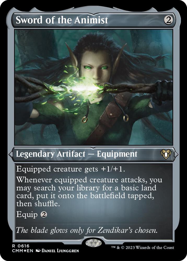 Sword of the Animist 616/451 (Commander Masters)  - Etched Foil