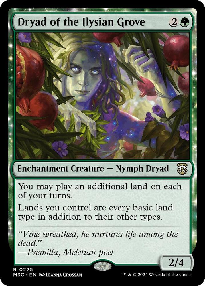 Dryad of the Ilysian Grove Ripple Foil (Commander: Modern Horizons 3)  - Foil