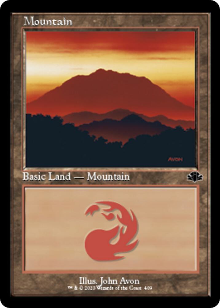 Mountain 409 Retro Frame (Dominaria Remastered)  - Foil