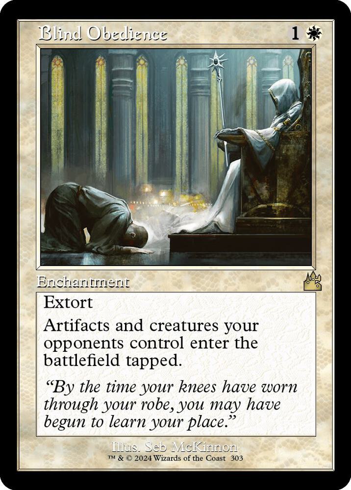 Blind Obedience Retro Frame (Ravnica Remastered)  - Foil