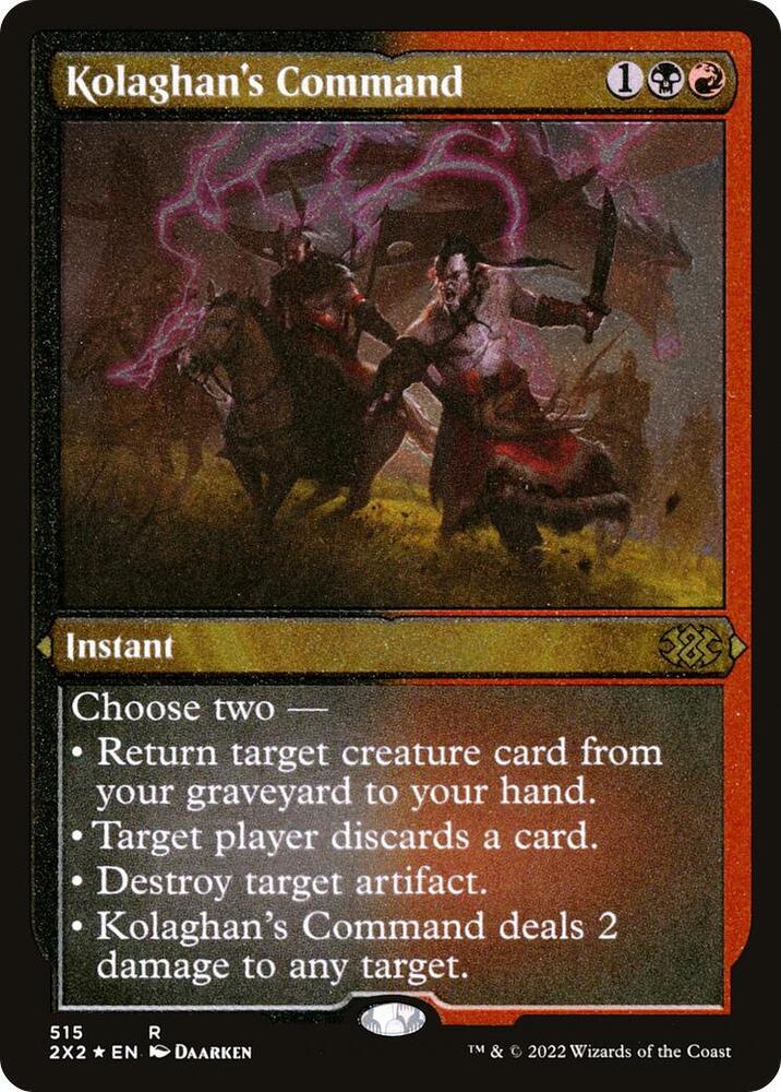 Kolaghans Command Foil Etched (Double Masters 2022)  - Foil