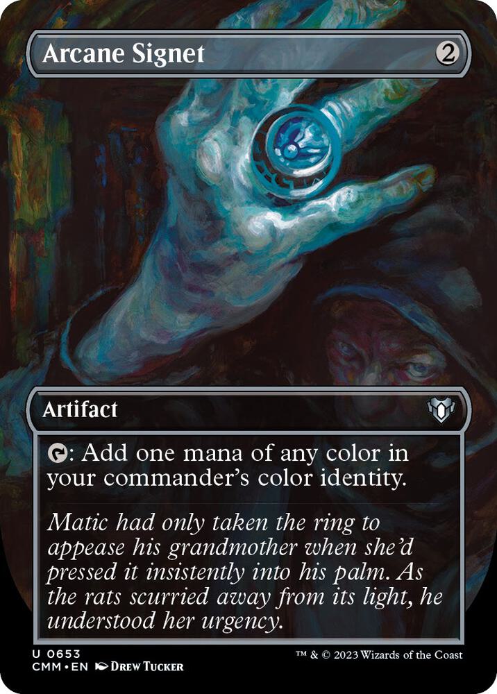 Arcane Signet 653/451 (Commander Masters)  - Borderless Foil