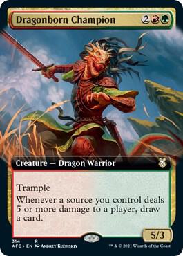 Dragonborn Champion Extended Art (Commander: Adventures in the Forgotten Realms) 