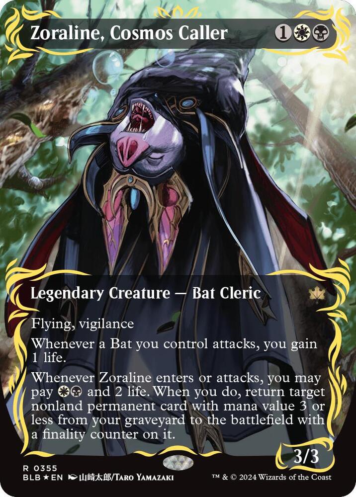 Zoraline, Cosmos Caller 355 (Bloomburrow)  - Borderless Raised Foil