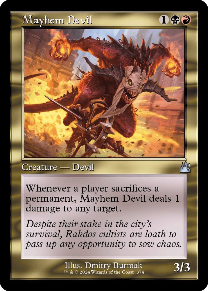 Mayhem Devil Retro Frame (Ravnica Remastered)  - Foil