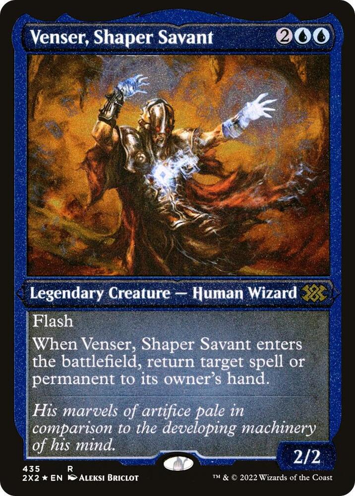 Venser Shaper Savant Foil Etched 435 (Double Masters 2022)  - Foil