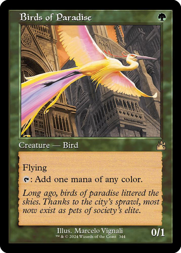 Birds of Paradise Retro Frame (Ravnica Remastered)  - Foil