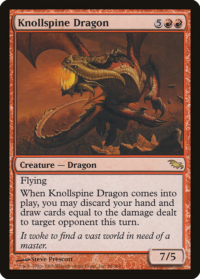 Knollspine Dragon 98 (Shadowmoor)  - Foil