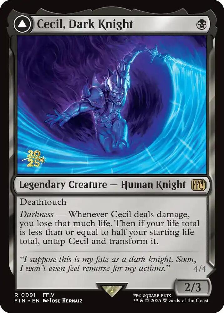 Cecil Dark Knight (Prerelease Cards)  - Foil
