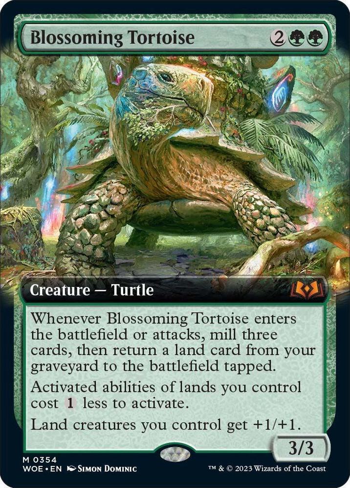 Blossoming Tortoise Extended Art (Wilds of Eldraine) 
