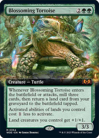 Blossoming Tortoise Extended Art (Wilds of Eldraine) 