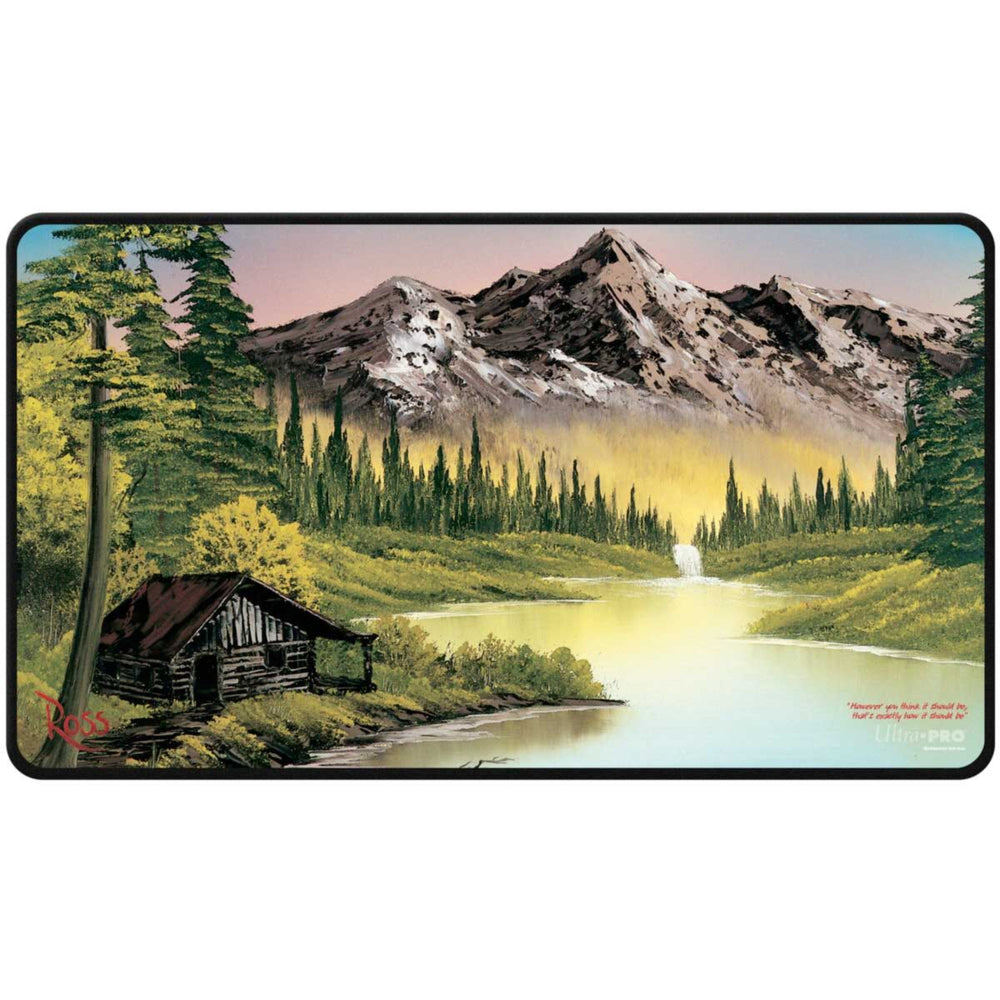 Ultra Pro: UP16510 Bob Ross Mountain Retreat Black Stitched Playmat