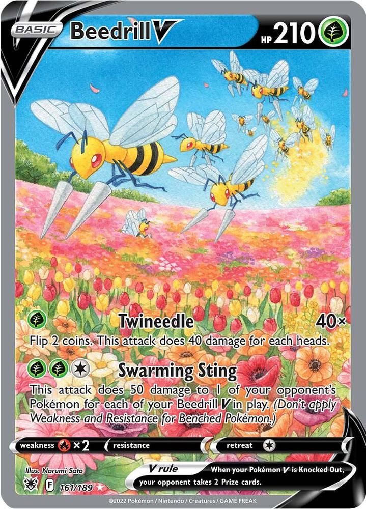 Beedrill V 161/189 (SWSH10: Astral Radiance)  - Holofoil