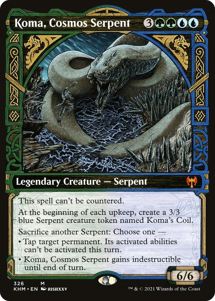 Koma Cosmos Serpent Showcase (Kaldheim) 