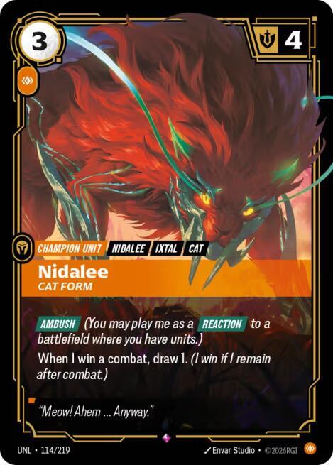 Nidalee Cat Form 114/219 (Unleashed)  - Foil
