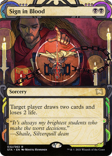 Sign in Blood  32 (Strixhaven: Mystical Archive)  - Etched Foil