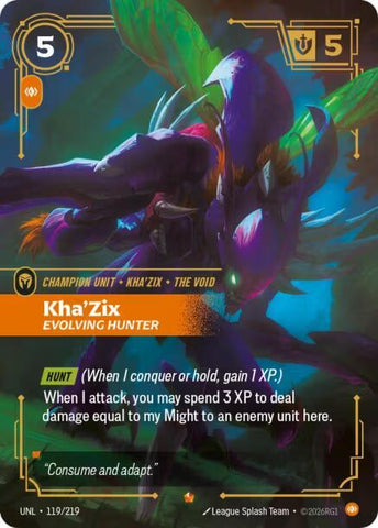 Kha'Zix - Evolving Hunter 119/219 (Unleashed)  - Foil