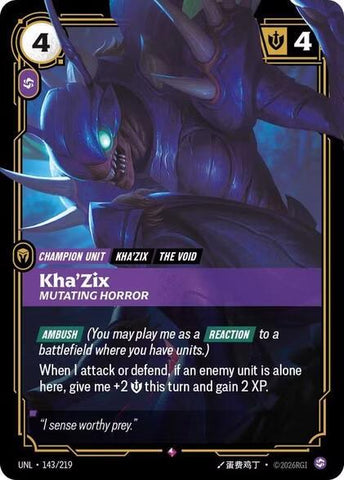 Kha'Zix - Mutating Horror 143/219 (Unleashed)  - Foil