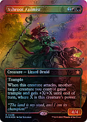Ashroot Animist 406/291 (Foundations)  - Borderless Mana Foil