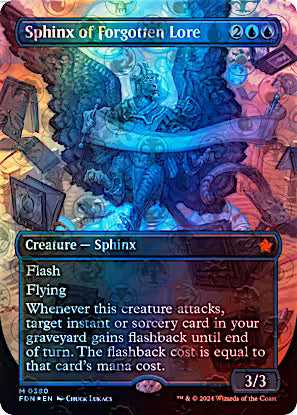 Sphinx of Forgotten Lore 380/291 (Foundations)  - Borderless Mana Foil
