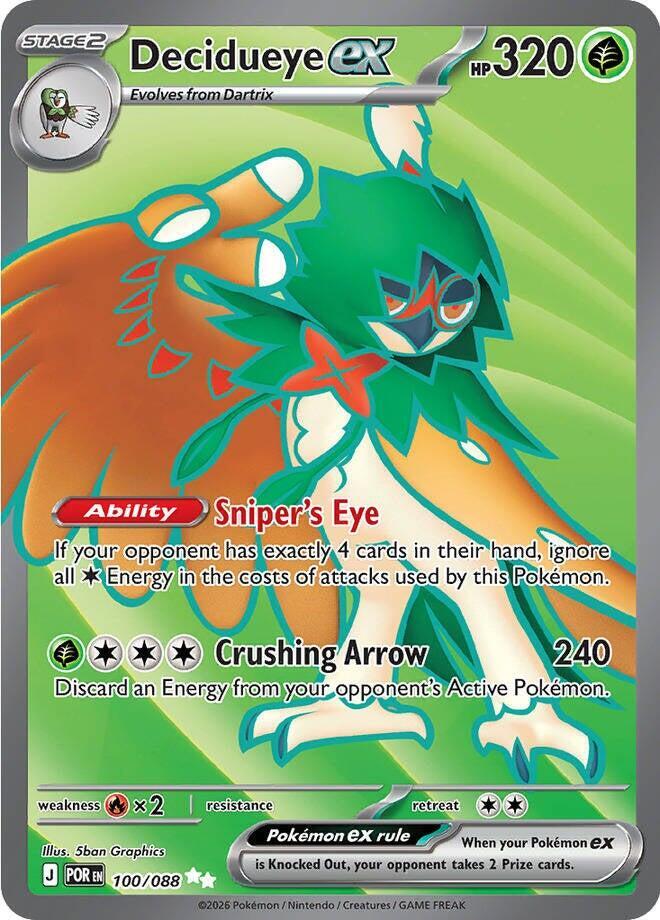 Decidueye ex 100/088 (ME03: Perfect Order)  - Holofoil