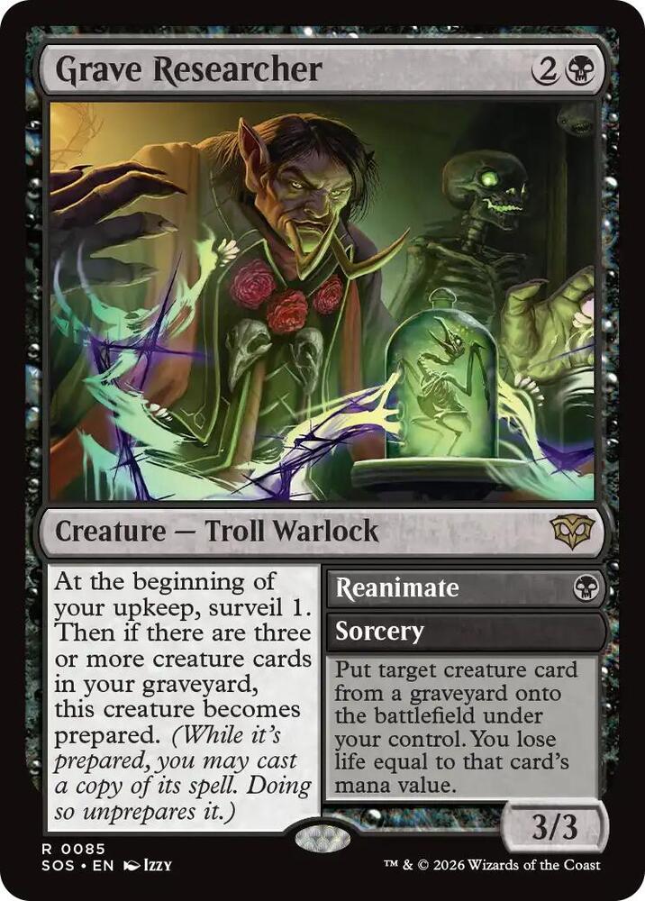 Grave Researcher // Reanimate 85 (Secrets of Strixhaven) 