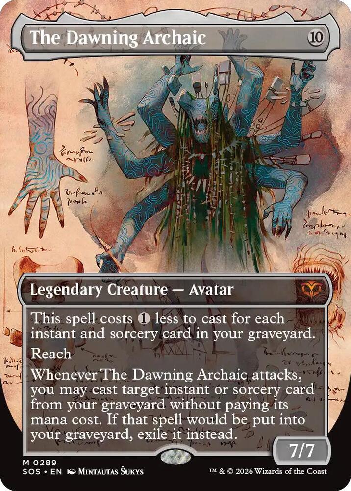 The Dawning Archaic Borderless 289 (Secrets of Strixhaven)  - Foil