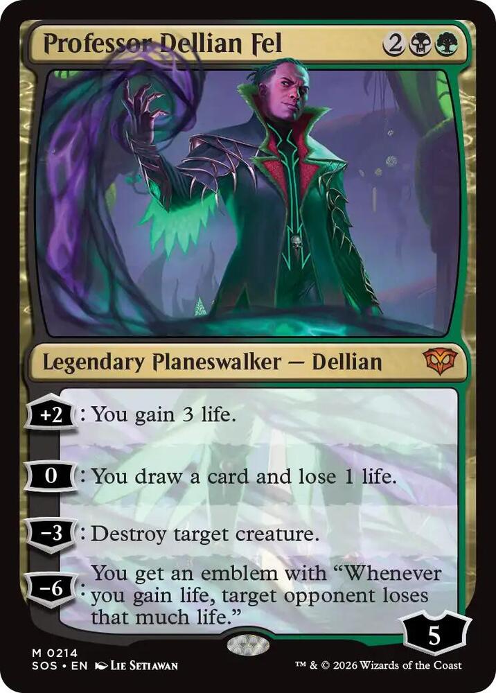Professor Dellian Fel 214 (Secrets of Strixhaven)  - Foil
