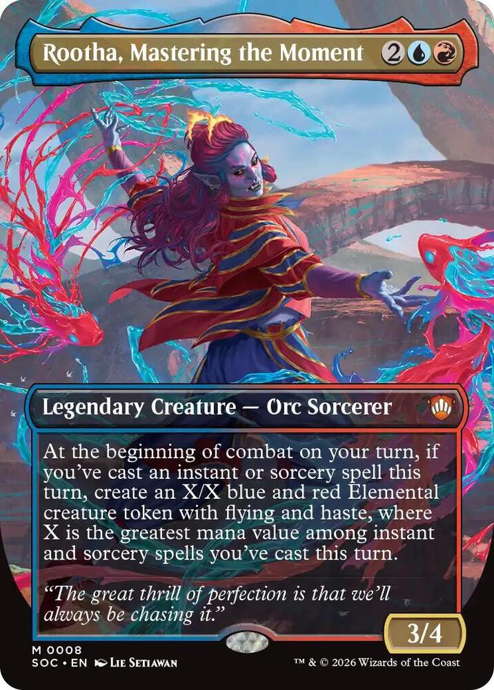 Rootha Mastering the Moment Borderless 8 (Commander: Secrets of Strixhaven) 