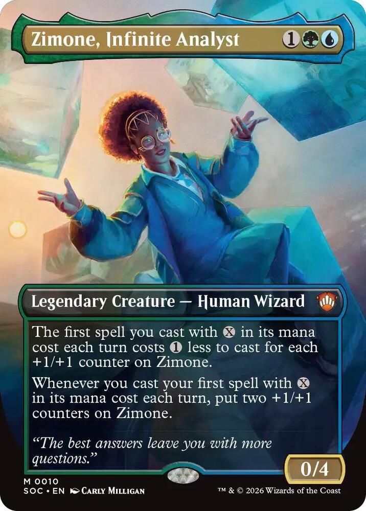 Zimone Infinite Analyst Borderless 10 (Commander: Secrets of Strixhaven) 