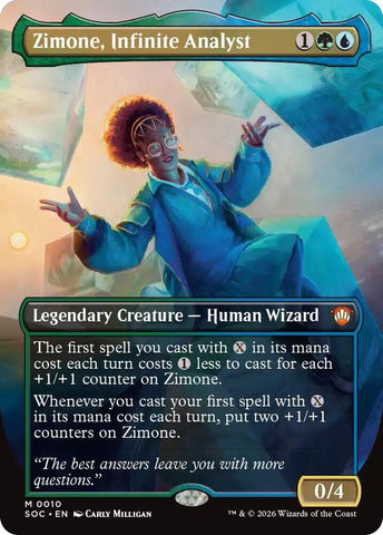 Zimone Infinite Analyst Borderless 10 (Commander: Secrets of Strixhaven) 