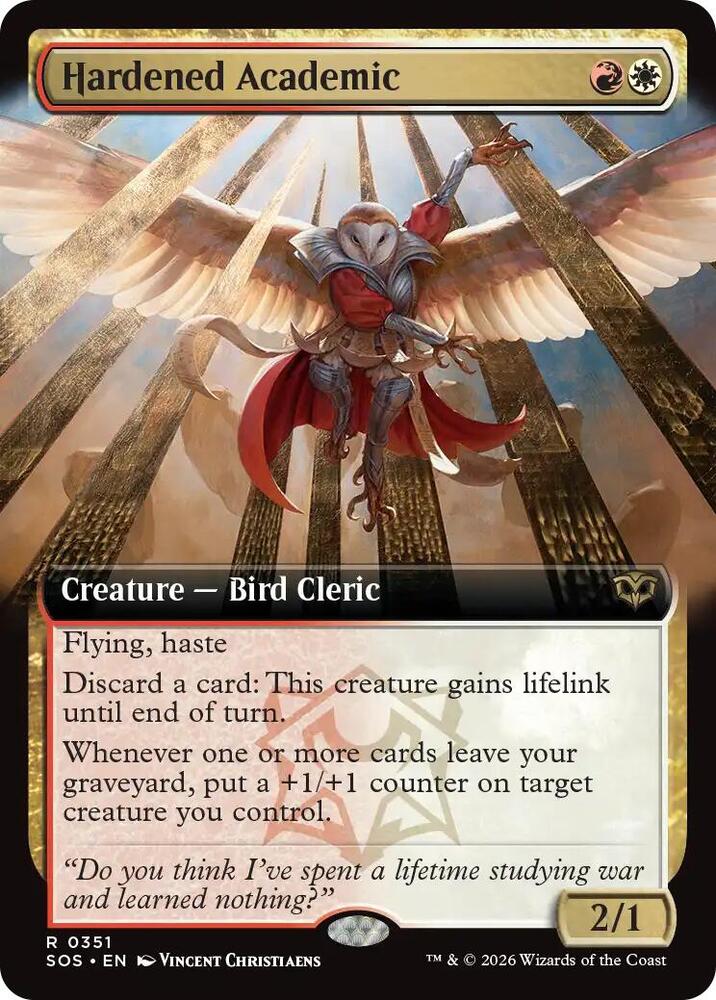 Hardened Academic Extended Art 351 (Secrets of Strixhaven)  - Foil