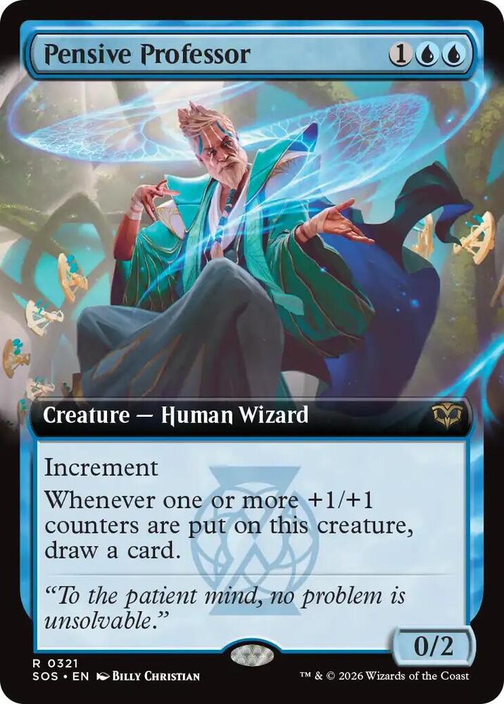 Pensive Professor Extended Art 321 (Secrets of Strixhaven)  - Foil