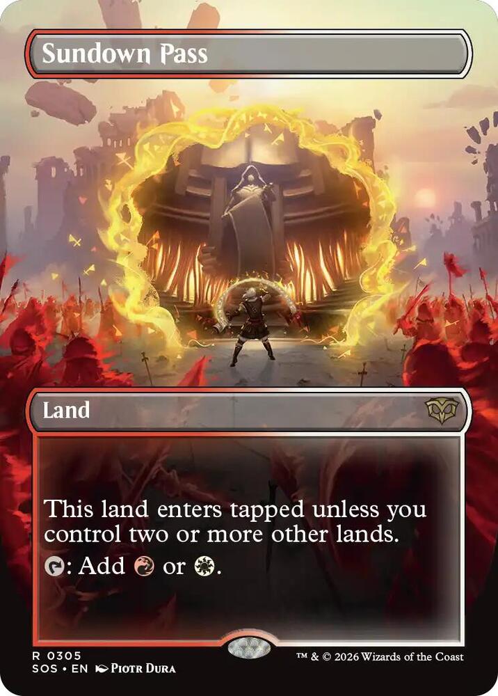 Sundown Pass Borderless 305 (Secrets of Strixhaven)  - Foil