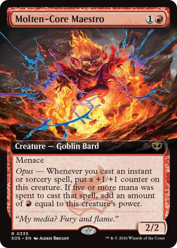Molten Core Maestro Extended Art 335 (Secrets of Strixhaven) 