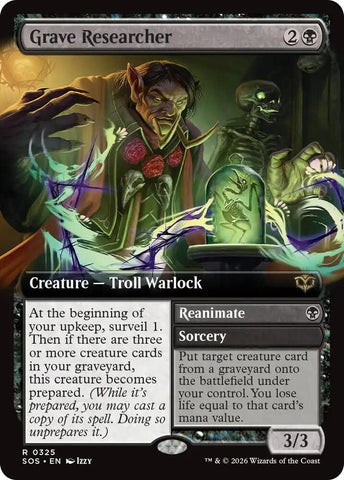 Grave Researcher Extended Art 85 (Secrets of Strixhaven)  - Foil