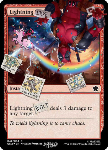 Lightning Bolt 042 Pool Party Foil 42 (Secret Lair Drop Series)  - Foil