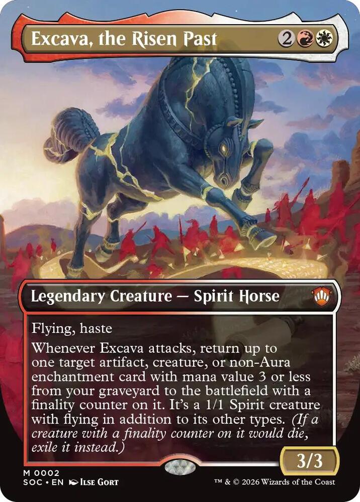 Excava the Risen Past Borderless 2 (Commander: Secrets of Strixhaven) 