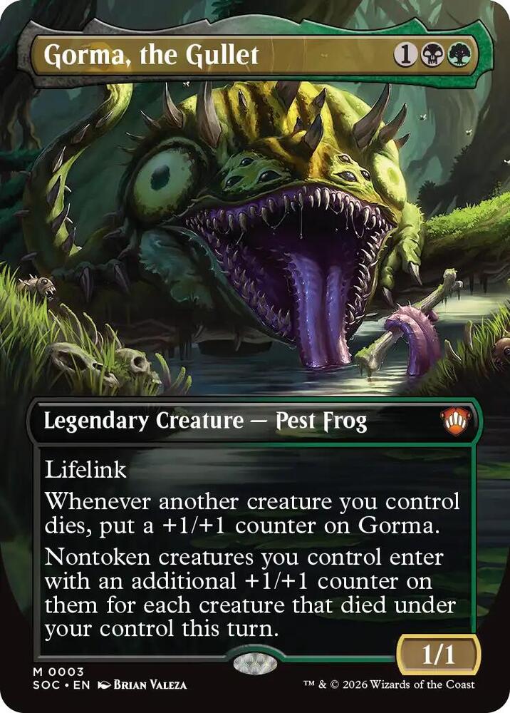 Gorma the Gullet Borderless 3 (Commander: Secrets of Strixhaven) 