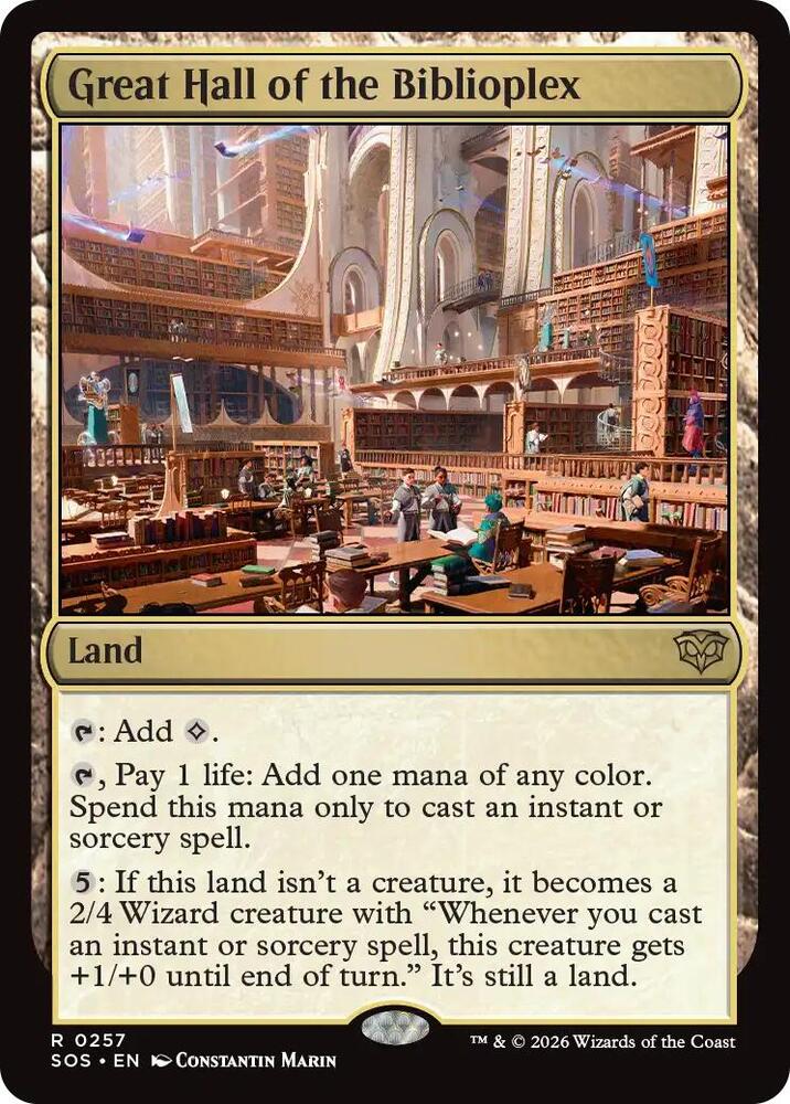 Great Hall of the Biblioplex 257 (Secrets of Strixhaven)  - Foil