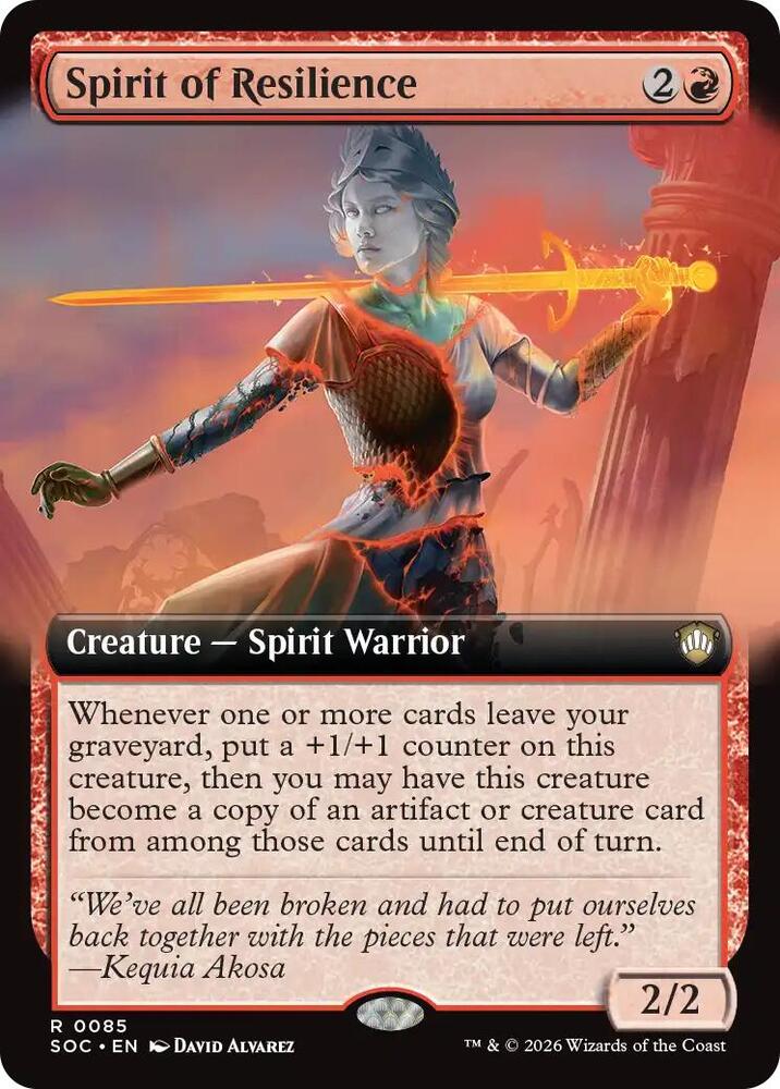 Spirit of Resilience Extended Art 85 (Commander: Secrets of Strixhaven) 